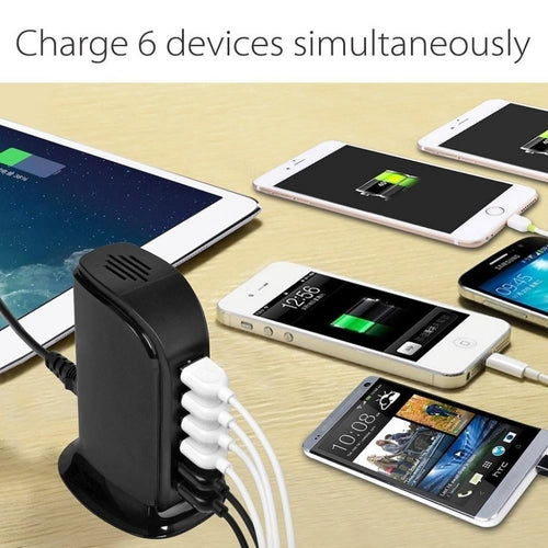 6-Port USB Charging Tower