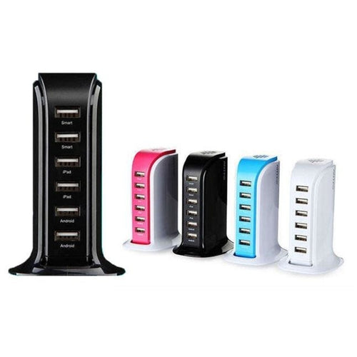 6-Port USB Charging Tower