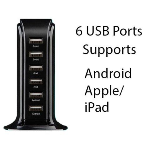 6-Port USB Charging Tower