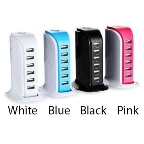 6-Port USB Charging Tower