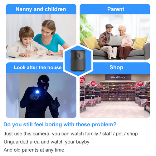 Mini Wireless Security Camera – Night Vision & 2-Way Audio