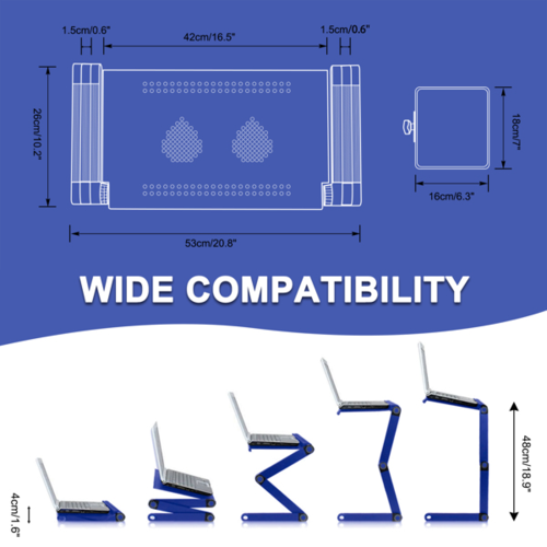 Adjustable Laptop Stand with Cooling Fans