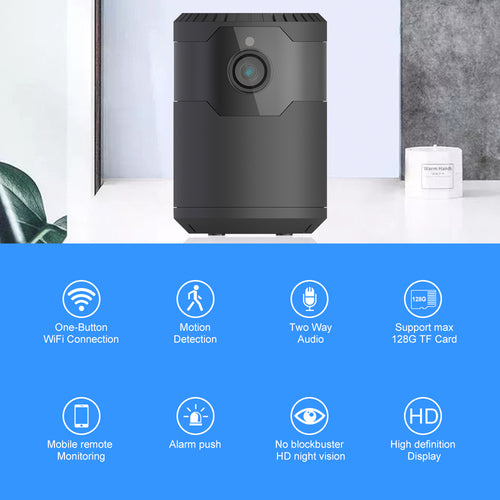Mini Wireless Security Camera – Night Vision & 2-Way Audio