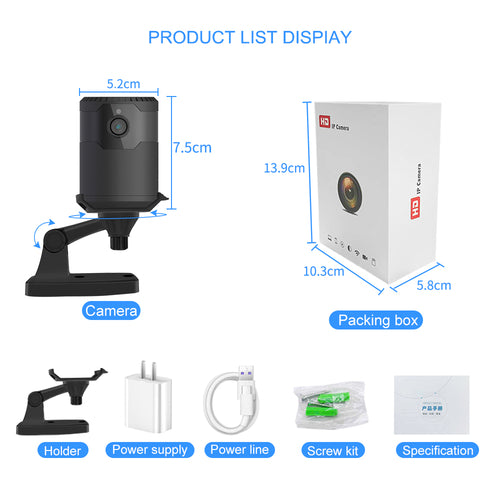 Mini Wireless Security Camera – Night Vision & 2-Way Audio