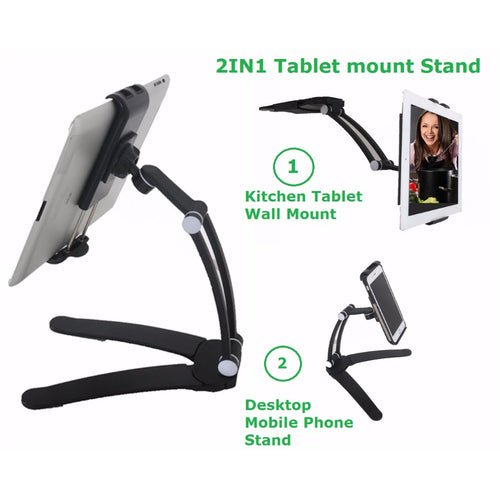 Wall-Mount Tablet Stand for Kitchen & Desk