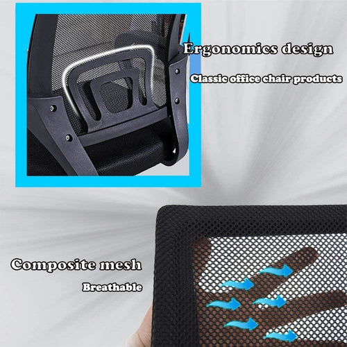 Ergonomic Mesh Office Chair With Lumbar Support Black